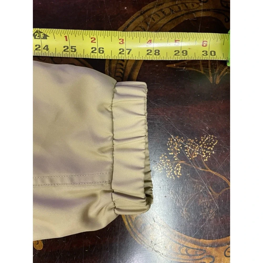 LL Bean Men Tan H2Off Full Zip Warm Up Jacket Plaid Flannel Lined Preppy XL Tall